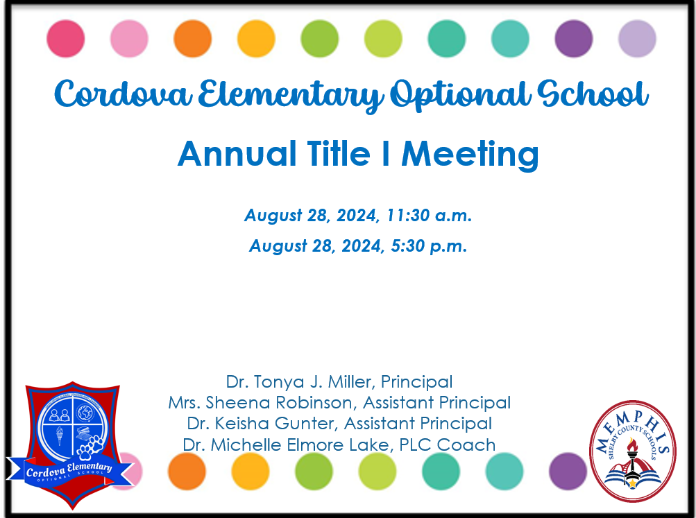 Annual Title I Meeting Presentation